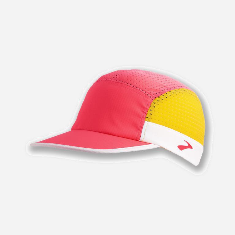 Brooks Men's Propel Mesh Running Hat Singapore - Fluoro Pink/Tangerine/White (24196-HZEK)